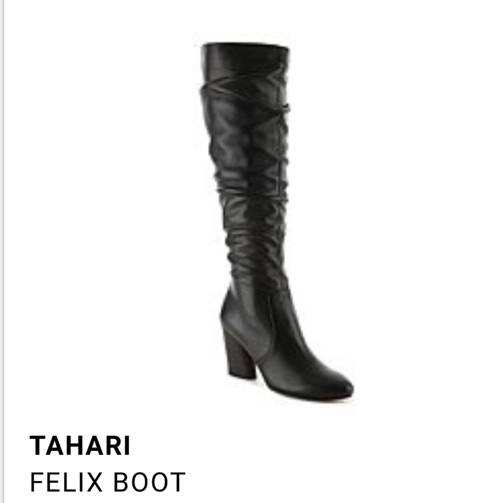 Tahari knee-high leather boot